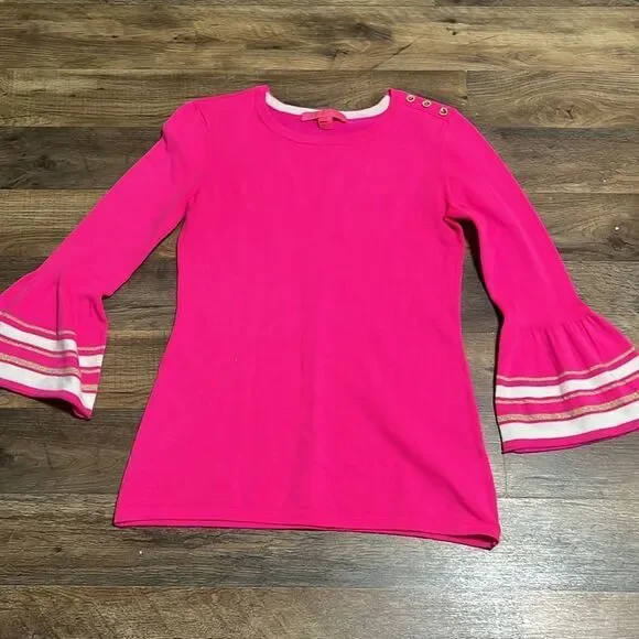 Lilly Pulitzer Callee sweater in Bougainvillea Pink size XS - Picture 2 of 7